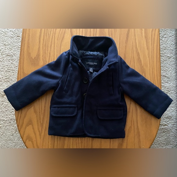 London Fog Navy Blue Toddler Baby Doll 12M Winter Coat Jacket - Picture 1 of 8